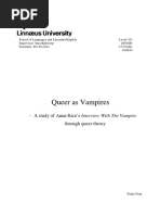 Queer As Vampires: - A Study of Anne Rice S Interview With The Vampire Through Queer Theory