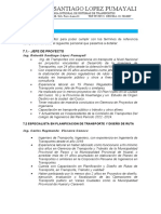 Personal Del Plan de Trabajo Pucallpa