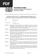 Gov. Tom Wolf's August 16, 2022 Executive Order