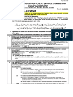 ADVERTISEMENT - NO - 04.2022 Regarding The Posts To Be Filled Through KPPSC.