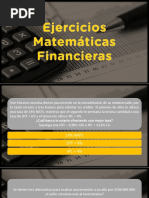 Ejercicios Matemáticas Financieras