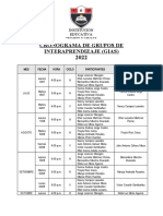 Cronograma de Grupos de Interaprendizaje 2022