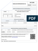 Constancia de Retención de Iva: El Suscrito Agente Retenedor Efectuó Retención A