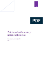 Práctica Clasificación y Notas Explicativas