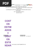 Costos Estimados y Costos Estandar