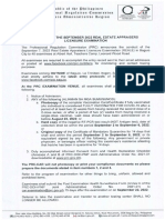 List of Qualified Examinees For The Real Estate Appraisers Licensure Examination SEPTEMBER 7, 2022