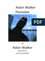 The Aston Walker Postulate