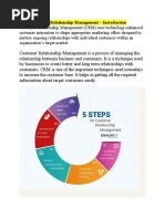 Customer Relationship Management - Introduction