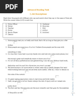 Advanced Reading Task