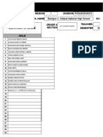 Input Data Sheet For SHS E-Class Record