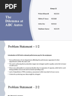 The Dilemma at ABC Autos: Group 12