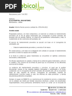 Informe Final de Servicio Contrato CPS-019-2022 Mantenimiento Preventivo Red de Gases