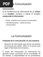 La Comunicación