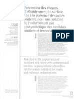 Routiers: Prévention D'effondrement Liés Souterraines Solution Renforcement Remblais