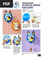 Bluey & Bingo Balloon: Diy Party Decor