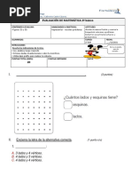 Prueba de Matemática NIÑOS, FIGURAS 2D Y 3D, Semana Del 03 de Noviembre