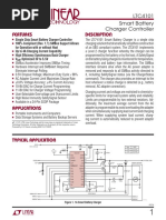 Description Features: LTC4101 Smart Battery Charger Controller