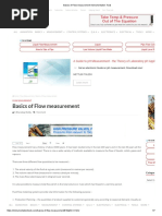 Basics of Flow Measurement Instrumentation Tools