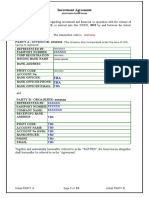 PARTY A / INVESTOR: XXXXXXX: Investment Agreement