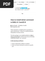 How To Install Telnet Command in RHEL 8 - CentOS 8