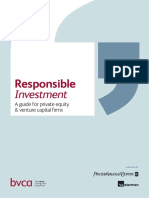 Responsible Investment - A Guide For Private Equity Venture Capital