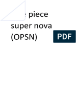 One Piece Super Nova