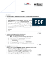 Test 2 - EF Pre-Intermediate