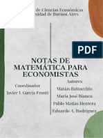 Notas de Matemática para Economistas