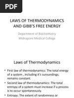 Laws of Thermodynamics and Gibb'S Free Energy: Department of Biochemistry Midnapore Medical College