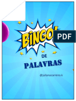 #Jogo Bingo Palavras Juliana Carreira