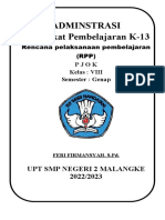 RPP 1 Lembar PJOK Kelas 8 Semester 2