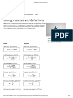 Milling Formulas and Definitions