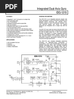 Integrated Dual-Axis Gyro IDG-1215: Features General Description