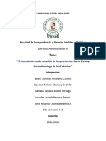 Procedimiento de Creación de Las Provincias Santa Elena y Santo Domingo