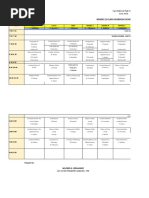 First Semester: Grade 12 Class Schedule School Year 2022-2023