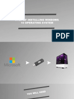 Installing A Windows 10 Operating System To A Computer