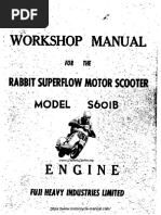 Fuji S601 Rabbit Superflow Scooter Engine Service Repair Manual