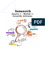 Research: Quarter 1 - Module 1: Scientific Attitudes