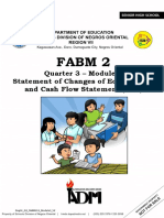 Fabm 2: Quarter 3 - Module 3 Statement of Changes of Equity (SCE) and Cash Flow Statement (CFS)