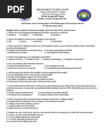 Summative Test in NTRO TO PHILO 2ND QUARTER