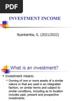 TOPIC 5. Investment Income