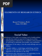 Elements of Research Ethics: Renan P. Limjuco, Ph.D. Chair, UIC-REC