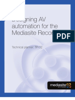 Designing AV Automation For The Mediasite Rich Media Recorder