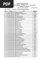 IBS Hyderabad: End Term Examinations - Semester - 2 Seating Arrangement - Class of 2024