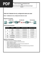 Taller No.3 Cableado de Red y Configuración Básica de Router