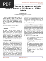 Influence of Bearing Arrangements For Static Stiffness Analysis of High Frequency Milling Spindle IJERTCONV3IS17007