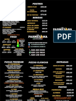 Menu Triptico de La Parmesana