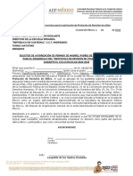 Solicitud de Autorización de Permiso de Madres, Padres de Familia y Tutores para El Desarrollo Del Protocolo de Revisión de Útiles Escolares