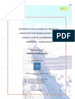 Estudio de Evaluacion Del Riesgo de Desastres Por Inundaciones para La Parcela c2b de La Quebrada Los Condores Distrito de Chaclacayo Provincia y Depa