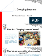 Unit 31. Grouping Learners